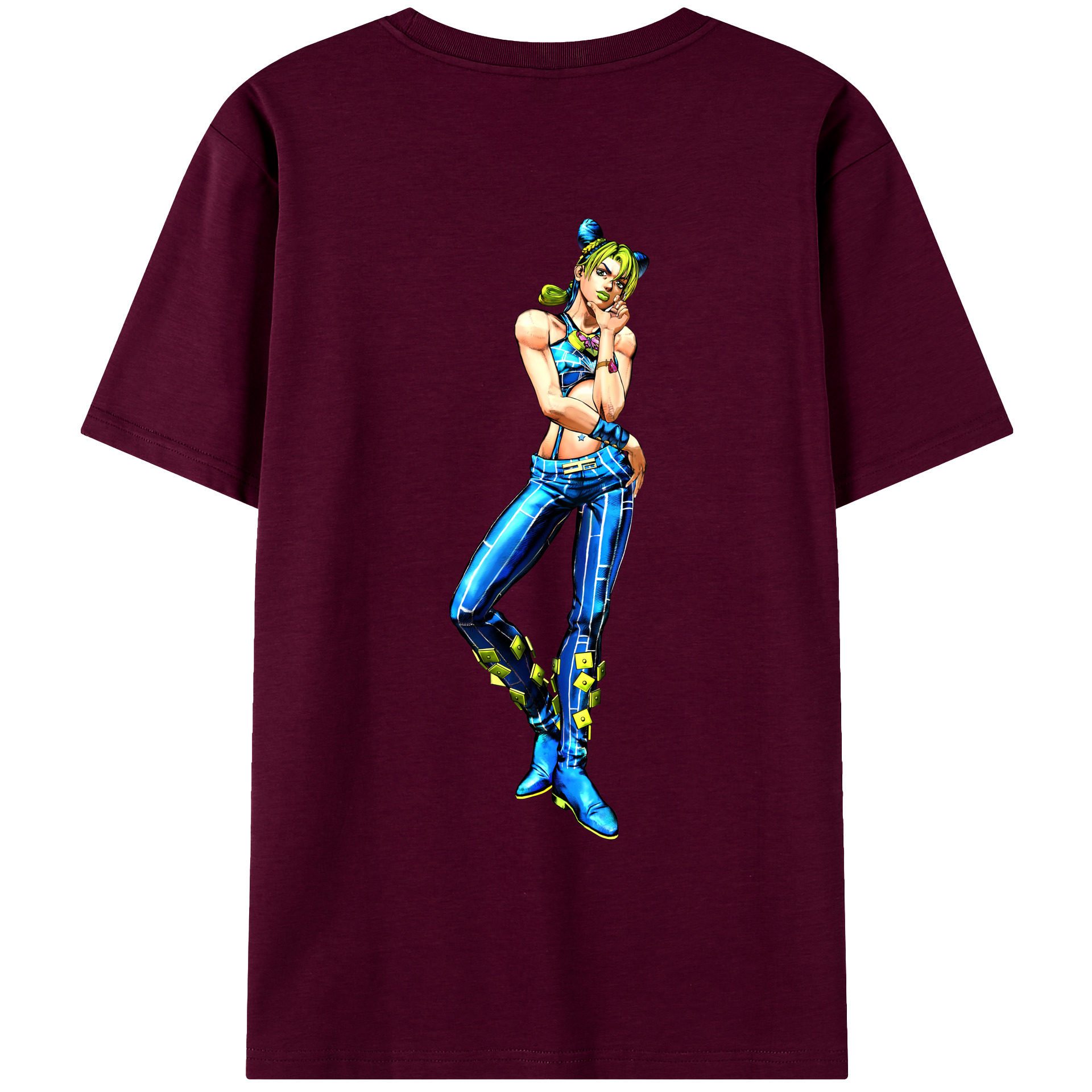 （画像用） "ジョジョの奇妙な冒険 くうじょう ジョリーン JoJo's Bizarre Adventure Jolyne Cujoh " レディース半袖Tシャツ(バックプリント)